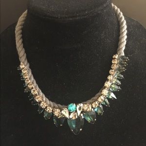 J Crew Green stones necklace